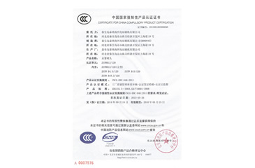 中國(guó)國(guó)家強(qiáng)制性產(chǎn)品認(rèn)證證書(shū)